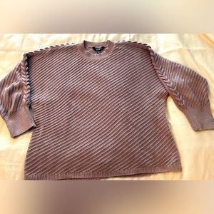 Simply Vera by VeraWang Braided Dolman Ribbed Knit purple sweater size XL